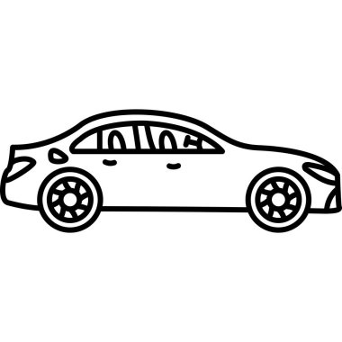 araba simgesi vektör illüstrasyonu