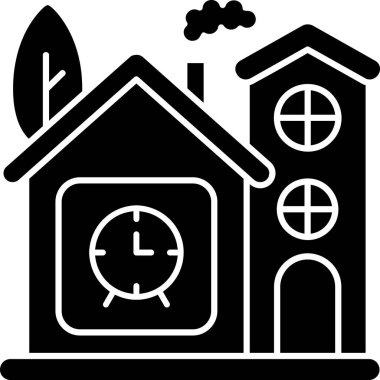 Bina. Web simgesi basit illüstrasyon