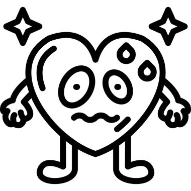 kalp simgesi, vektör illüstrasyonu