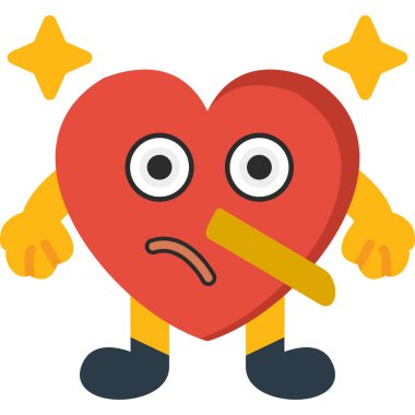 Kızgın arıyorsunuz bir kalbin bir karikatür çizimi.