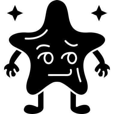 Şirin bir yıldızın karikatür çizimi