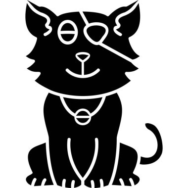 Katı bir hayvan kedi simgesi