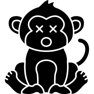 Şeytani işaretli bir maymun.