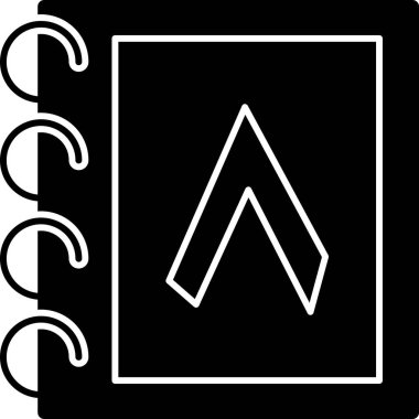 Bir kitap simgesinin vektör illüstrasyonu