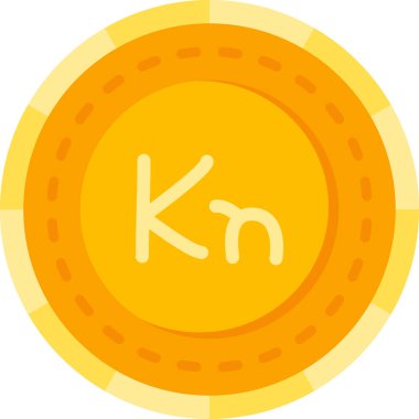 Beyaz arkaplanda harfi olan k harfinin vektör sikkesi