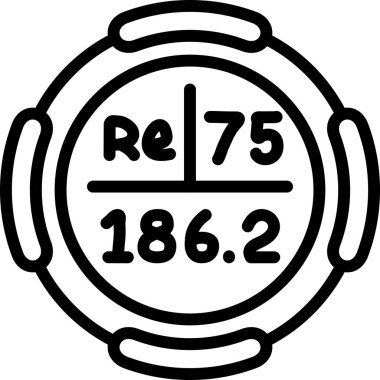 Bir saatin modern simgesinin vektör çizimi