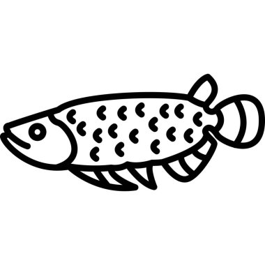 balık simgesi vektör illüstrasyonu