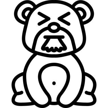 Dövmeli kızgın ayı, çizgi tarzı.