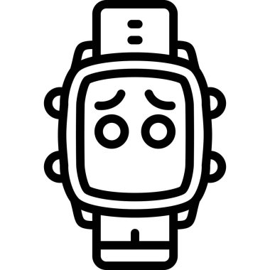 Robot çizgi film simgesinin vektör illüstrasyonu