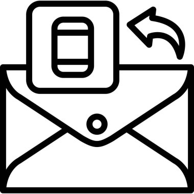 e-posta simgesi ana hat biçiminde