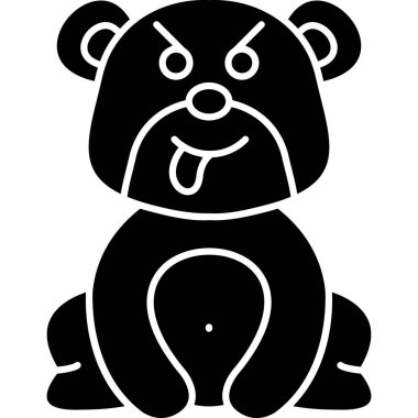 Ayı simgesi, vektör illüstrasyonu