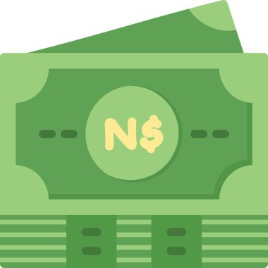 Nakit dolar fatura simgesi düz stil