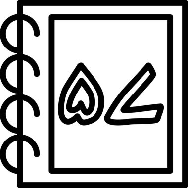 Bir kitap simgesinin vektör illüstrasyonu