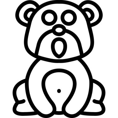 Hayvan maymun ikonu ana hat vektörü. Hayvan hayvanı. hayvan maymunu