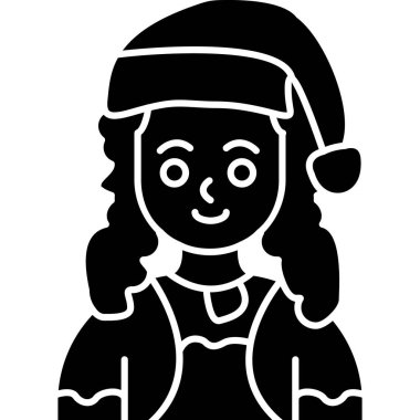 Kızım. Web simgesi basit tasarım