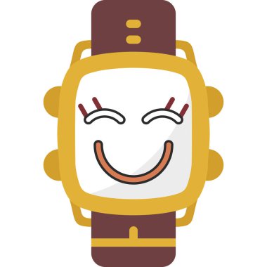 izole edilmiş mutlu çizgi film tasarımı