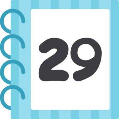 Takvim simgesi, vektör çizimi