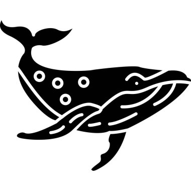 balina ikonu vektör illüstrasyonu