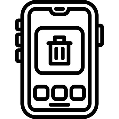 Hareket eden telefon simgesi, anahat stili