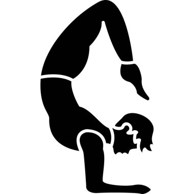 Siluet kadın yoga egzersizi yapıyor.