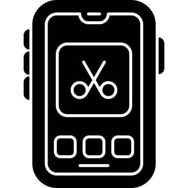 Akıllı telefon simgesi. Web için akıllı telefon vektör simgesinin basit illüstrasyonu