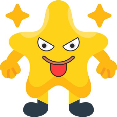 Sevimli yıldız çizgi film karakteri