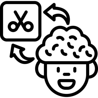 Beyin. Web simgesi basit illüstrasyon