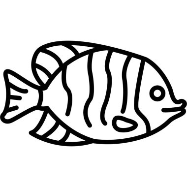 balık simgesi vektör illüstrasyonu
