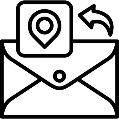 konum haritası gezinme simgesi ana hat biçiminde