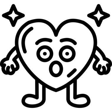 Mutlu yüzlü bir kalp.