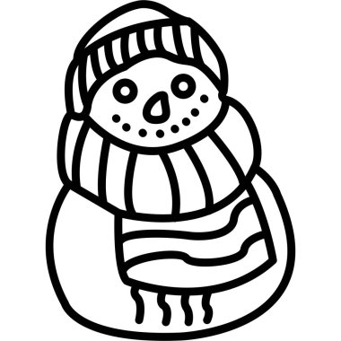 Kardan adam simgesi. Anahat kardan adam vektör simgesi beyaz arka plan üzerinde izole web tasarımı için