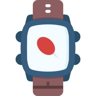 Akıllı saat ve akıllı saat. düz vektör çizimi beyaz arkaplanda izole edildi