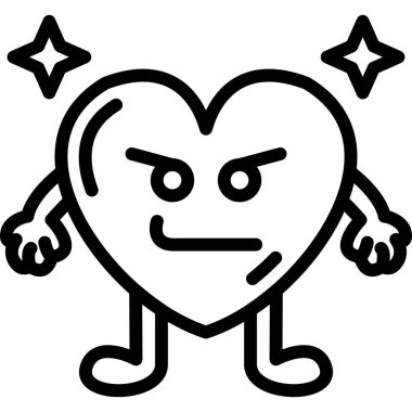 Kalp. Web simgesi basit illüstrasyon