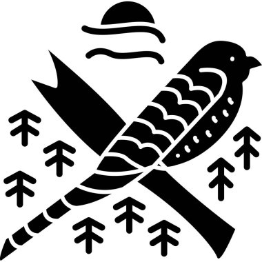 Noel çam dalı simgesi katı stil