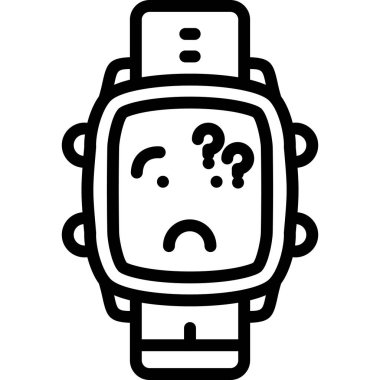 Korkmuş ifadeli bir ukala çizgi film çizimi.