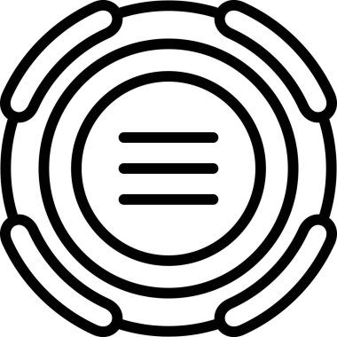 Para para birimi simgesi ana hat biçiminde