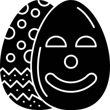 Paskalya yumurtası simgesi, vektör illüstrasyonu