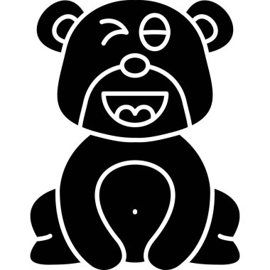 ayı ağ simgesi, vektör illüstrasyonu