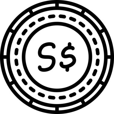 Dolar. Web simgesi basit tasarım