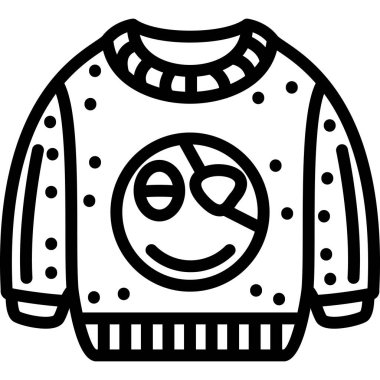 kalın giysi simgesi, taslak biçimi