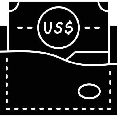 Dolar simgesi vektör illüstrasyonu