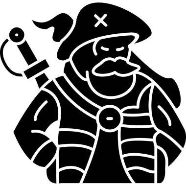 Korsan simgesi, basit vektör çizim