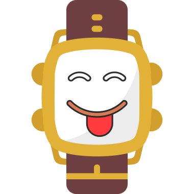 Beyaz arkaplanda mutlu yüz alarmı saati