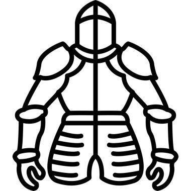 zırh simgesi, basit vektör çizimi