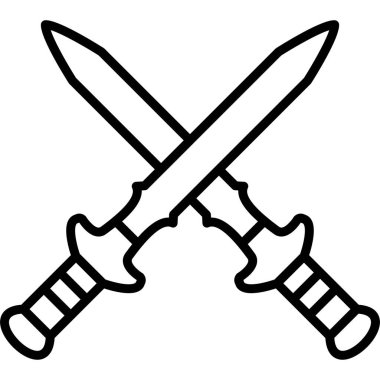 çapraz kılıç simgesi, özet biçimi