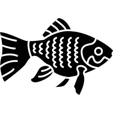 siyah ve beyaz balık silueti, vektör