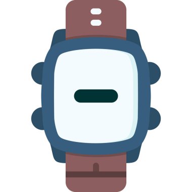 beyaz arkaplanda akıllı saat, illüstrasyon, vektör.