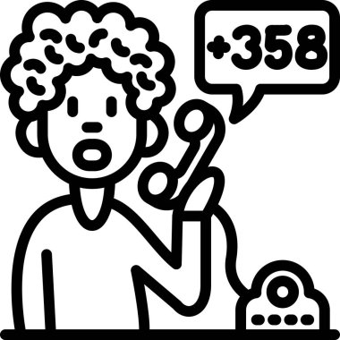 Ana hatlarıyla müşteri hizmetleri simgesi