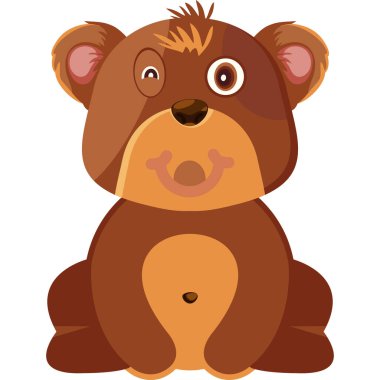 Çizgi film bebek ayısının vektör çizimi