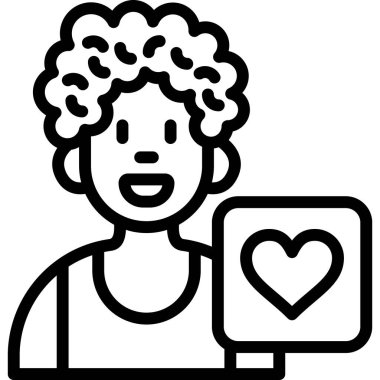 Aşk kalp aşk ikonu ana hatlarıyla